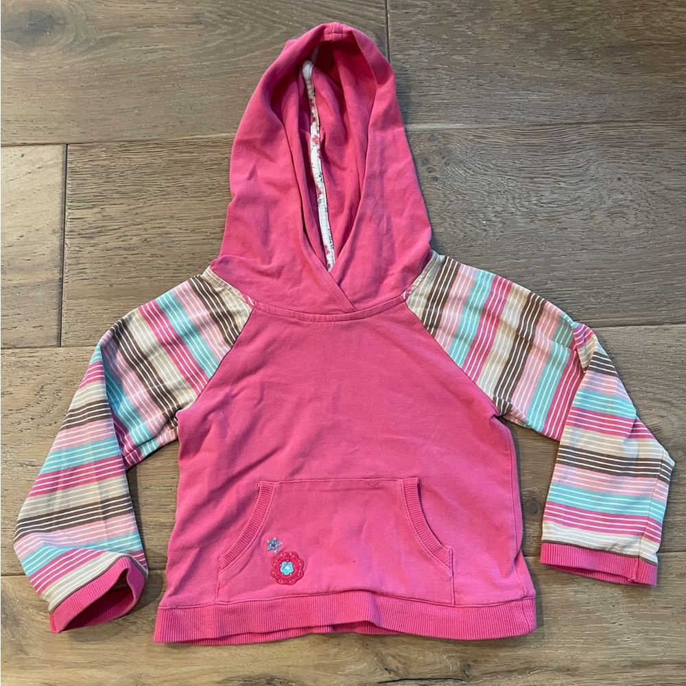 Oshkosh genuine Kids Pink Striped Kids Hoodie sweater sweat shirt size 3T
